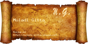 Muladi Gitta névjegykártya